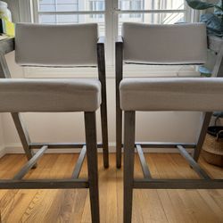 Pair of Bar/Counter-Height Apholstered Stools (2x stools)