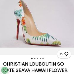 Christian Louboutin Hawaiian Red Bottom Line Steletos 