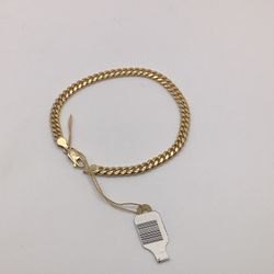 14k, 18G, 8.5 Inch, 5.2MM, Cuban Bracelet 