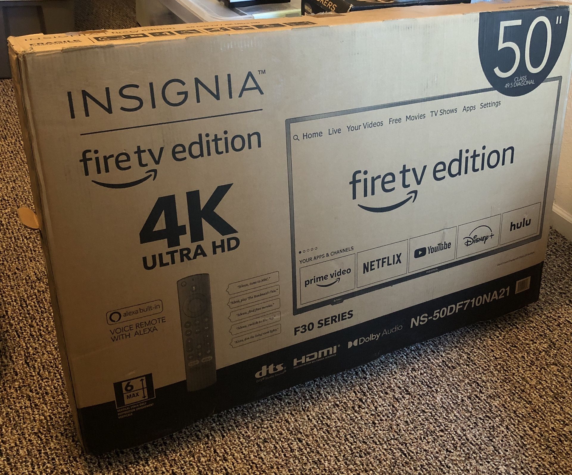 INSIGNIA NS-50DF710NA21 50 inch Smart 4K UHD-Fire TV