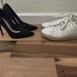 Two Pairs Women Shoe, Zara and Adidas Almost New Size 7 $15 Total