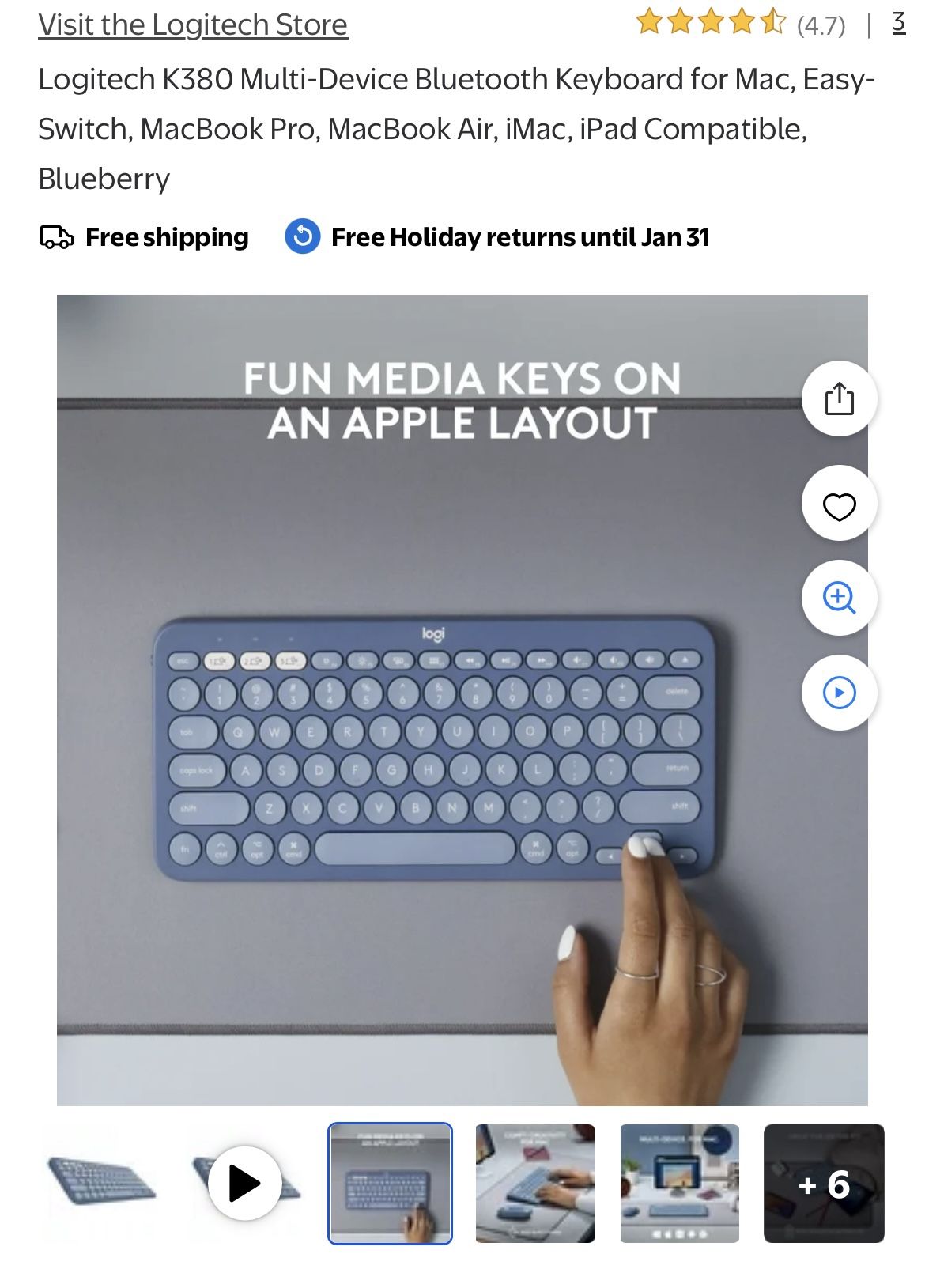 Logi Wireless Keyboard (ipad, Iphone, Mac)