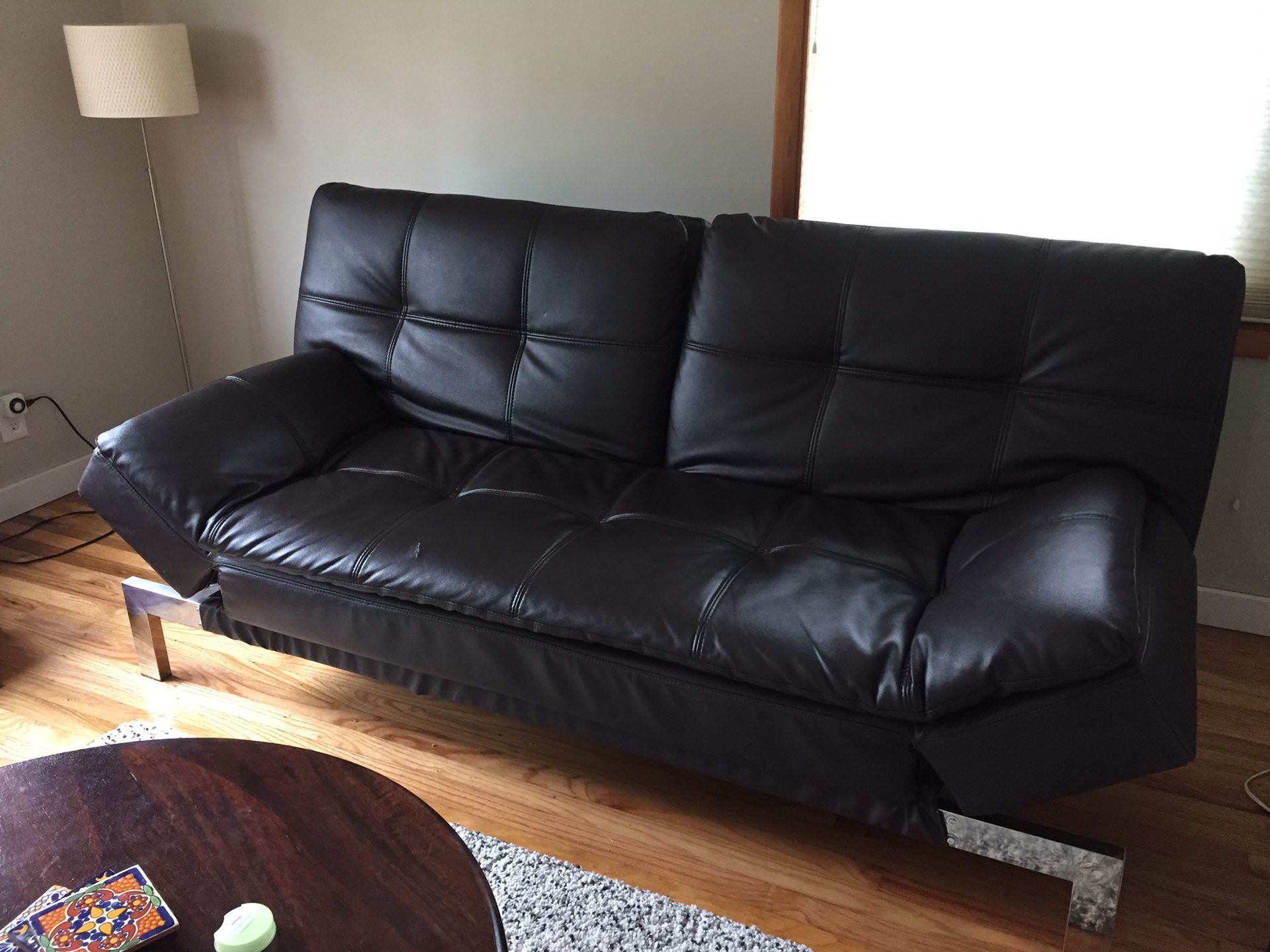 Leather futon