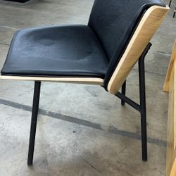 Wood and metal living room chair 