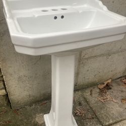 White Pedestal Sink By Foremost