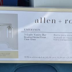 Allen & Roth 3-Light Vanity Bar - Brushed Nickel