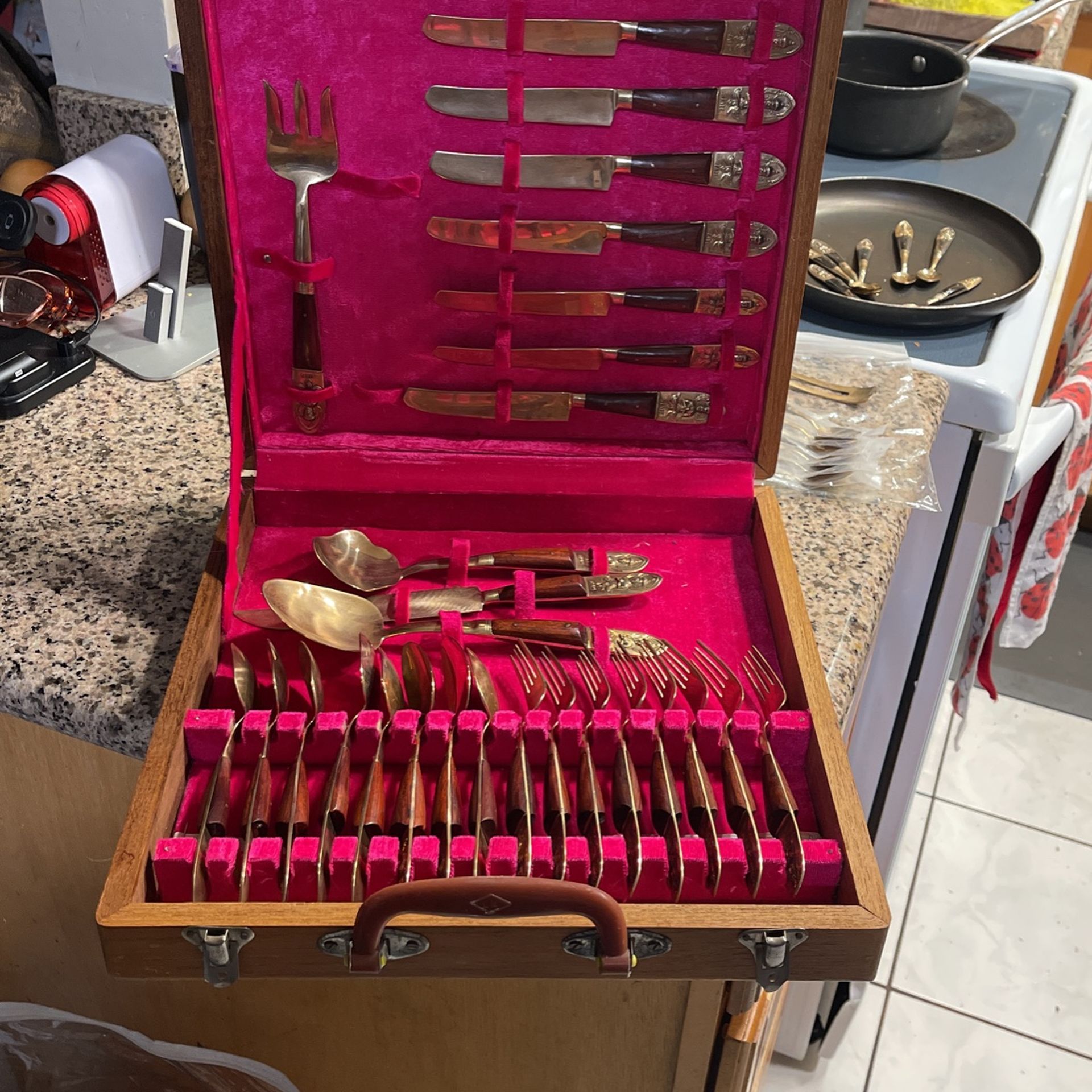 Vintage Brass Silverware SIAM
