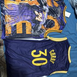 Kobe Bryant and Curry jersey size M