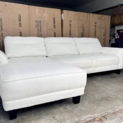 White Teddy Sectional New