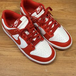 Nike Dunk Low Red White Men's Size 8