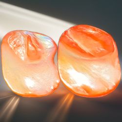 Pink mother of pearl earring sets