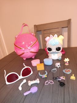 L.O.L Surprise Biggie Pets Hop Hop Coin Bank Backpack Toy And Accessories