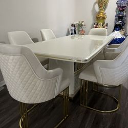 Turkish Ivory Dining Table Set