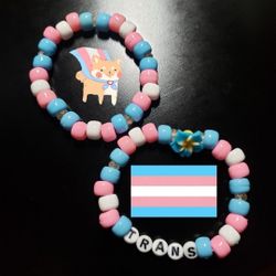LGBTQ+: Transgender Bracelet Set (Handmade)