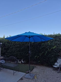 9" FT Market Umbrella Patio Color: Agua Base Not Included 