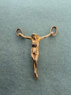 14 K Gold Floating Crucifix Pendant