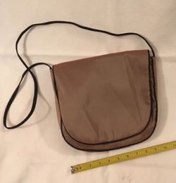 Gold/Black Cloth Reversible Crossbody Purse