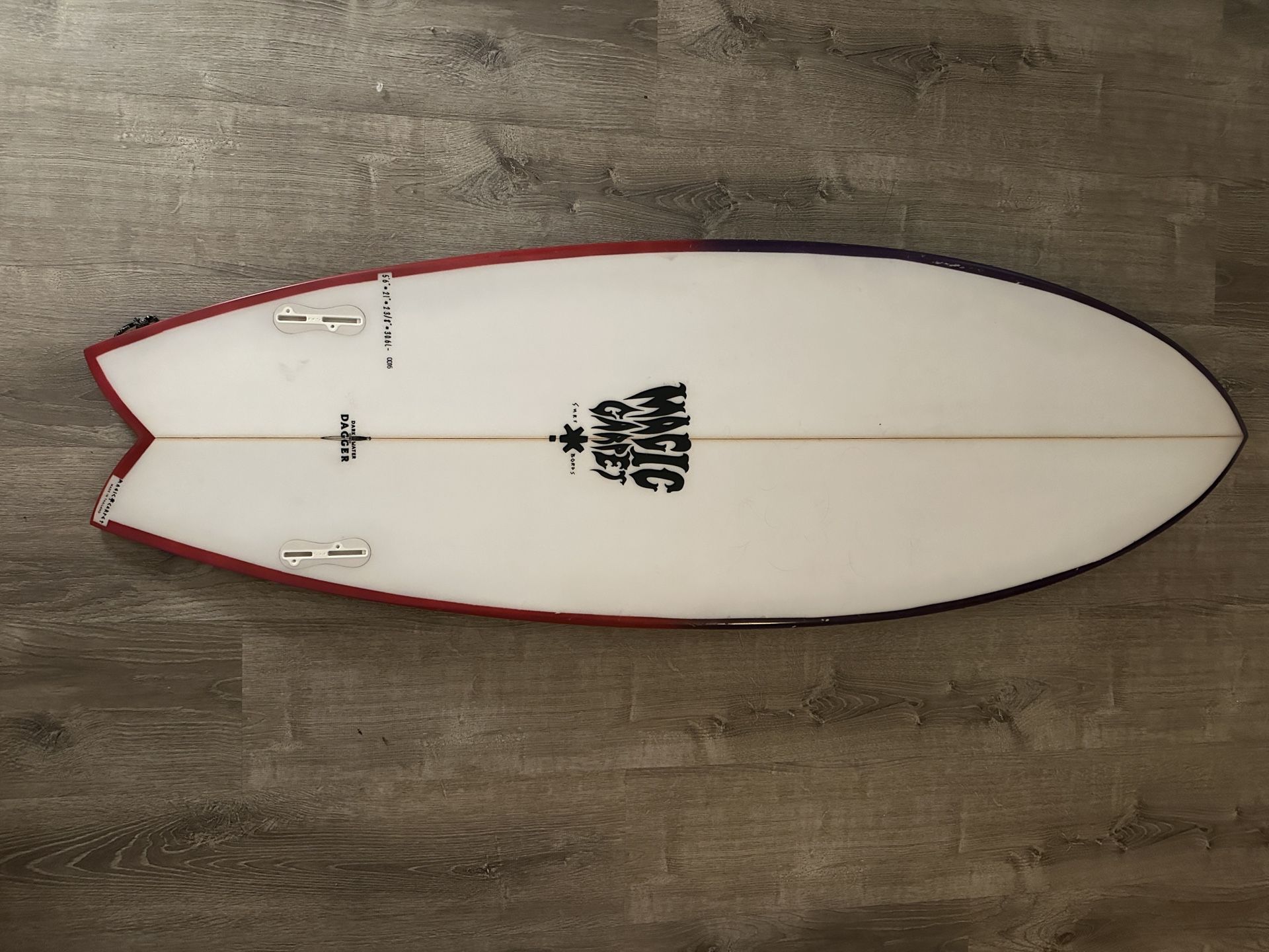 5'6 Magic Carpet Surfboards “Dark water Dagger”