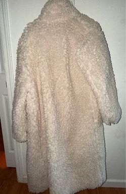 Cream Teddy Bear Sherpa Long Coat