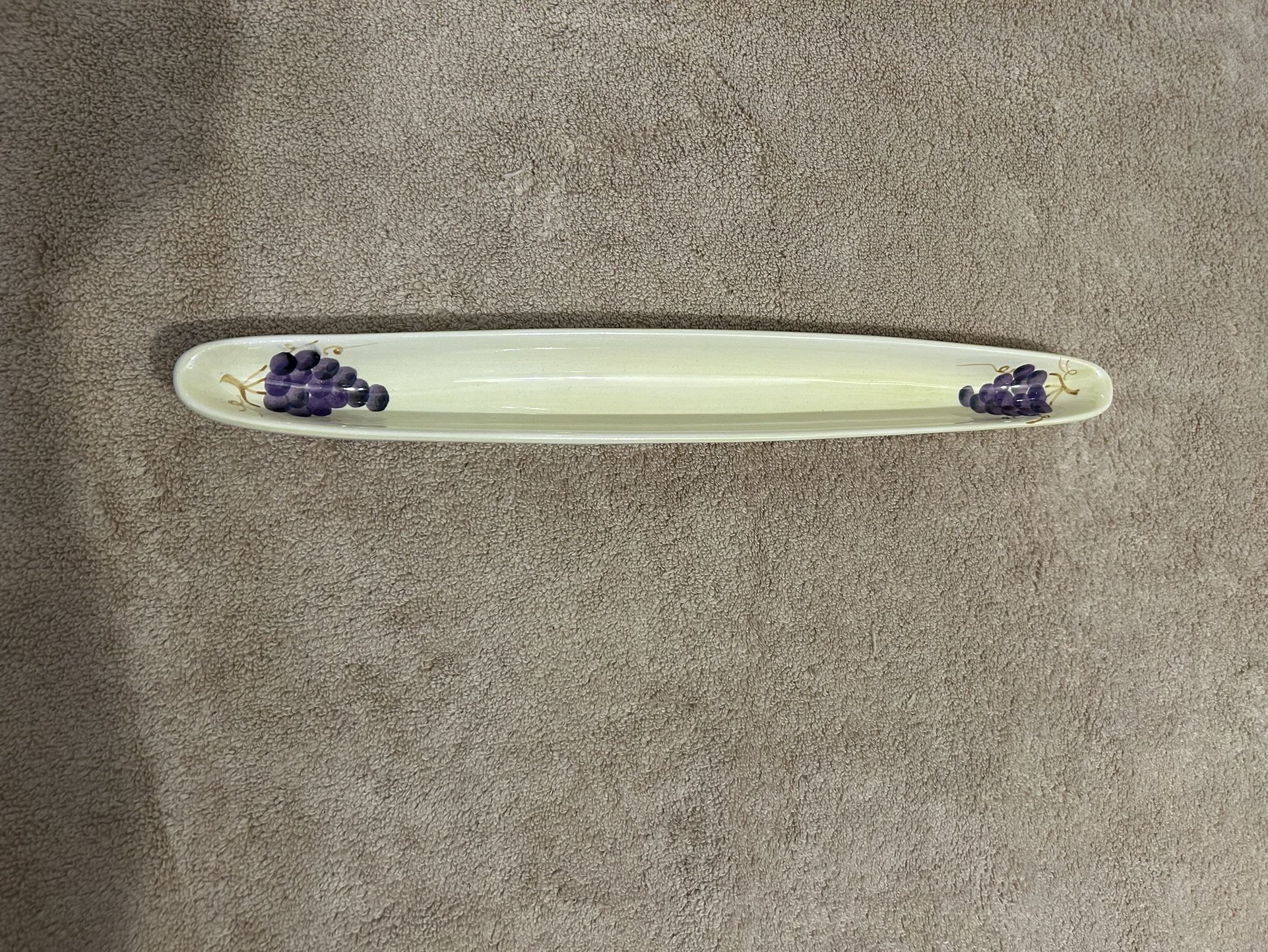 Ceramic Olive Boat Tray Measure: 15” (L) 2” (W)