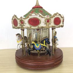 Vintage Waco Product Of Japan Horses Carousel Hand Painted Porcelain 
