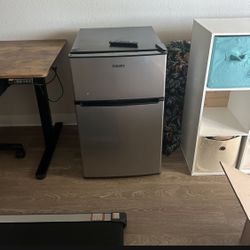 Stainless Steel Household 2 Door Mini Fridge Refrigerator With Freezer