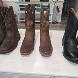 3 Pair Of Cowboy Boots