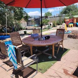 Outdoor Table Set With Chairs 