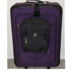 Atlantic Luggage Black 2pc Accessory Set Hanger Style Gym Toiletries Bag Clip On Purse Holder