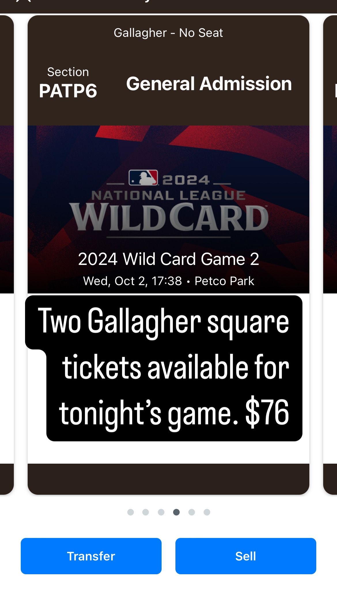 Wildcard Game Two Gallagher Square Tickets