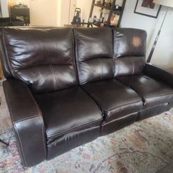 Leather Sofa. Electric Foot Rests And Head . 