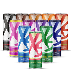 Sugar-Free Energy Drink Variety 12-Pack – XS Assorted Flavors, 12 oz – Sealed