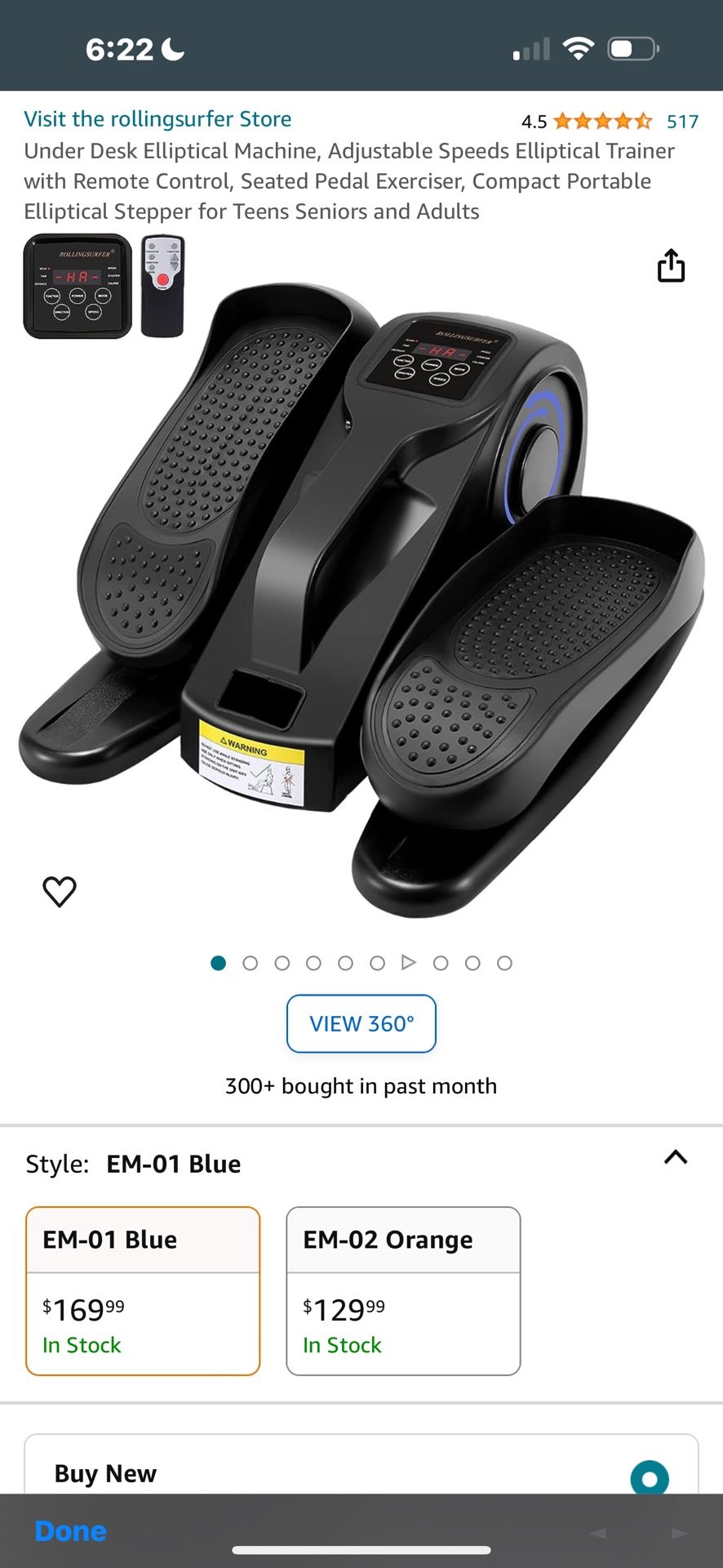 Rollingsurfer Under Desk Elliptical Machine