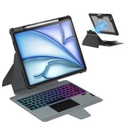 Nillkin Magnetic Keyboard Case for iPad Air 11-inch (M3/M2)& Air 5th/4th Generation, iPad Pro 11(1st/2nd/3rd/4th Gen) Rugged Case with Detachable Back