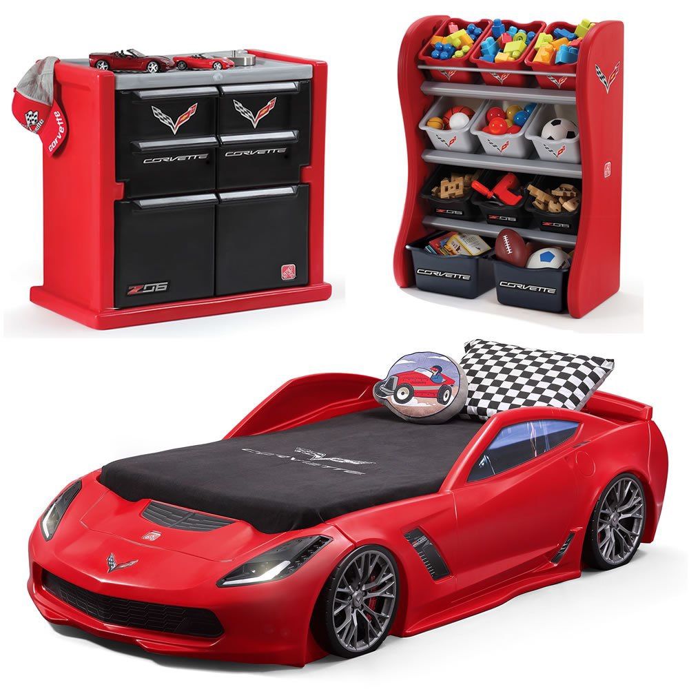 *** Corvette Toddler To Twin Size Mattress Bed Frame & Set ***
