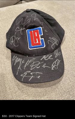 Clippers hat signed by 2017 roster