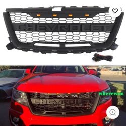💝 Front Grille For 2015-2020 Chevrolet Colorado Z71 WT W/ LED lights - #W1520
