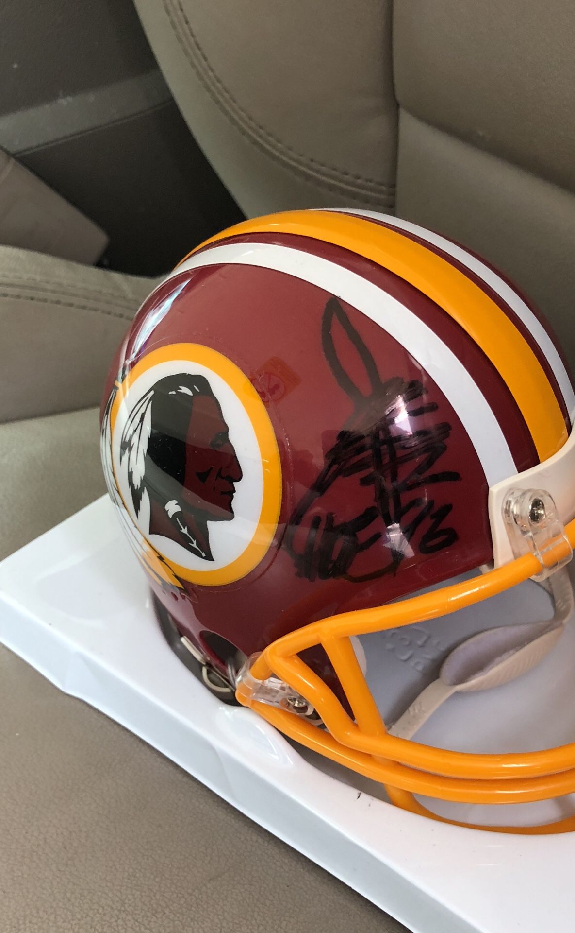 HOF Head Coach Autographed Washington Redskins Mini Helmet