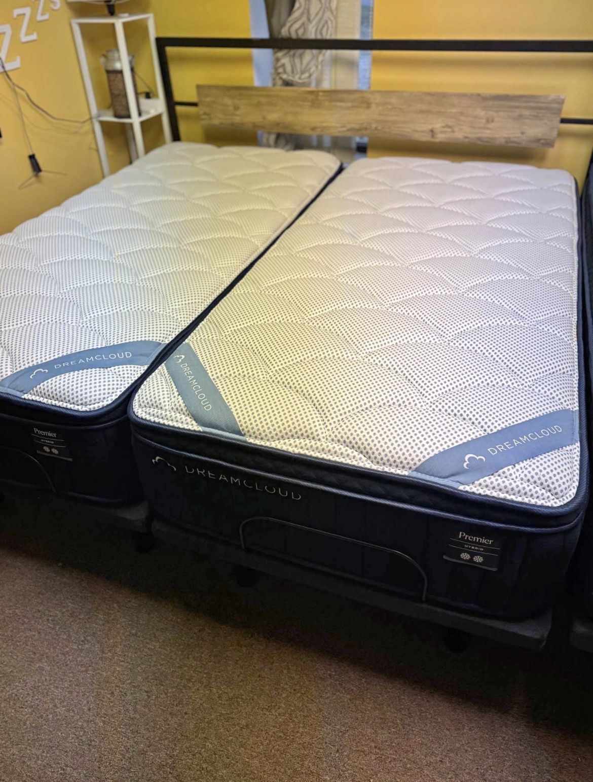 Dreamcloud Premier Split King Mattresses w/ Adjustable Base