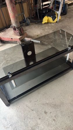 Glass tv stand