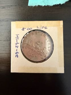 500 Italian Lire coin