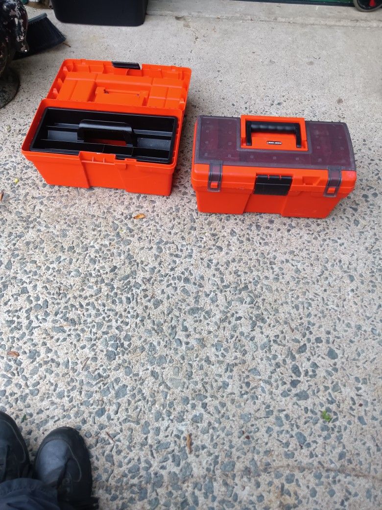 Two Black & Decker Tool Boxes