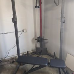 Complete Home Gym Set – Squat Rack, Bench, Dumbbells, Plates – Full Setup