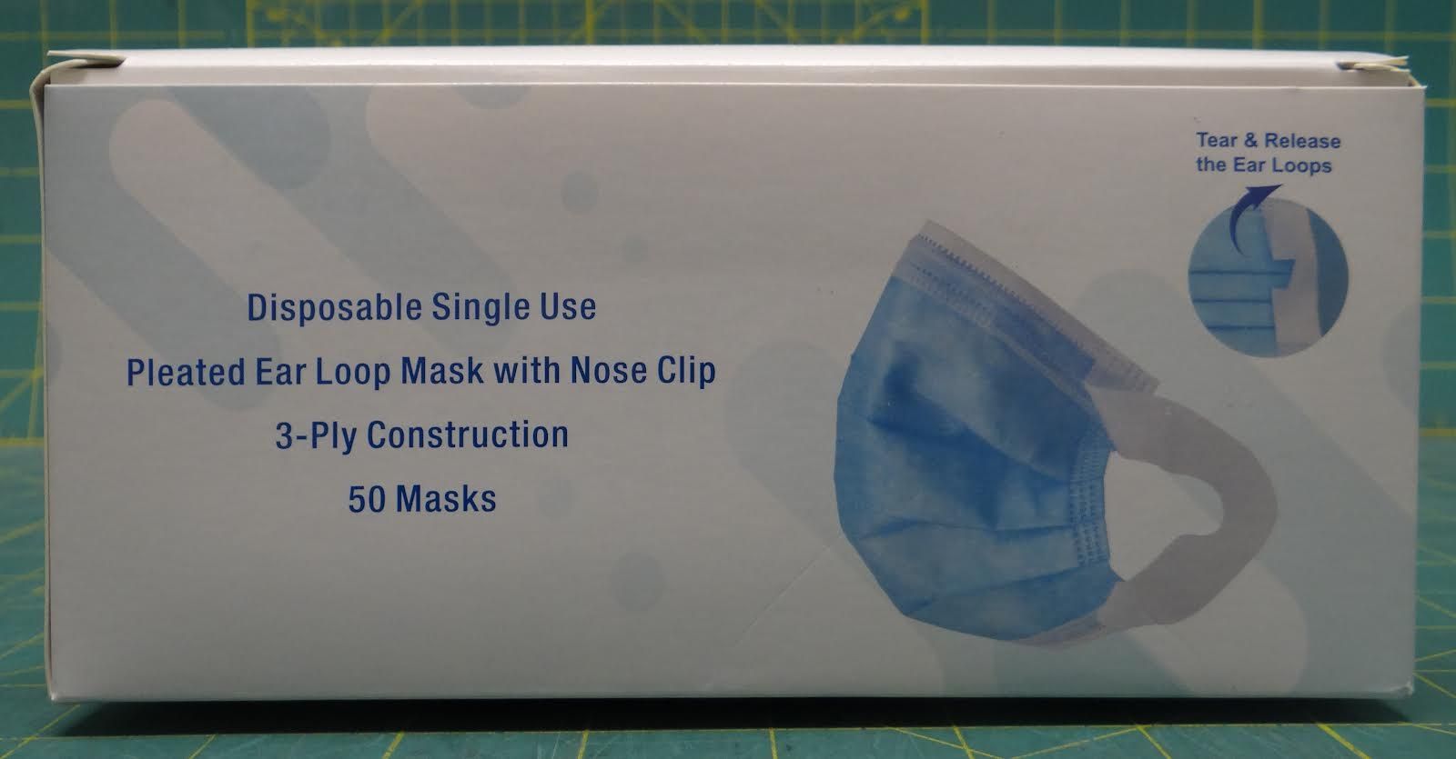 1,300 Disposable 3-Ply Pleated Face Masks CMS1003