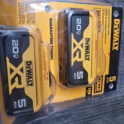 DEWALT 20VMAX XR BATTERIES 5.0AH NEW 