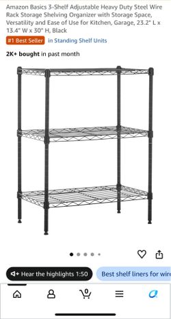 Brand new in box 3 shelf wire rack