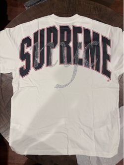 Supreme SS26’ week 16 Rhinestone Script S/S Top White sizes S, M