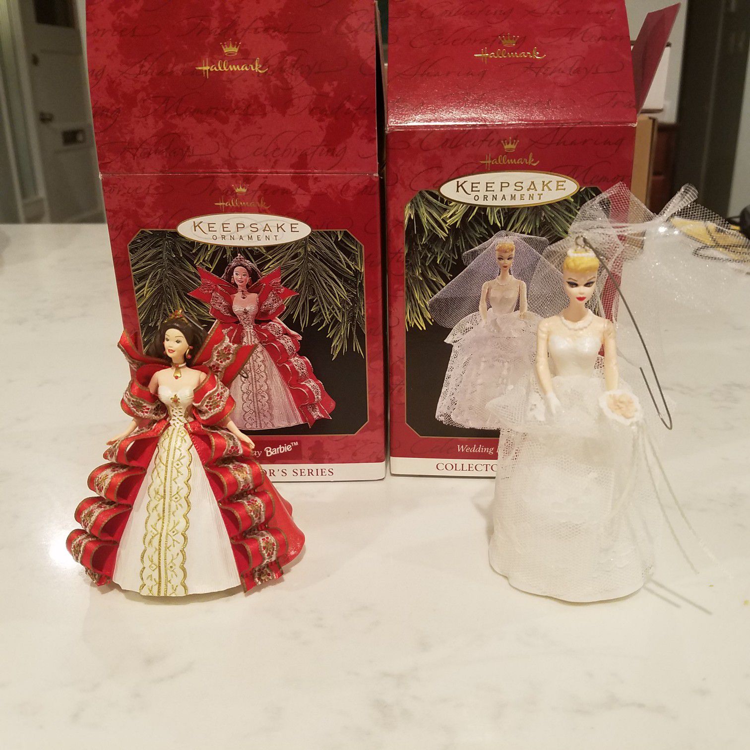 Barbie Christmas Ornaments Hallmark Keepsake Collectors Series