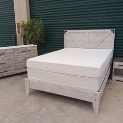 Dresser  And Bedroom Set With Night Stand And Mattress 