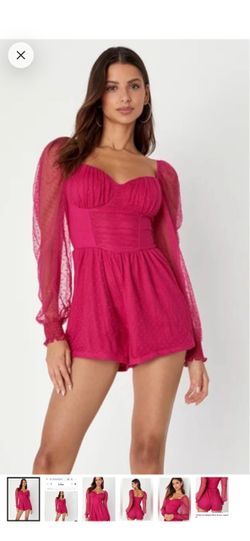 Lulus Women’s Romper Hot Pink NWT